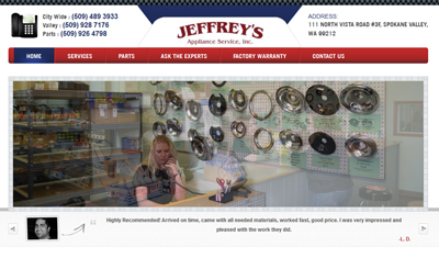 Jeffrey's Appliance Service | Appliance Repair in Spokane